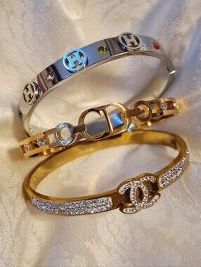 LOGO BANGLE SET OF 3 - NEW
